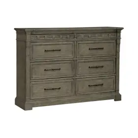 711-br31 Liberty Furniture Industies Inc Town And Country 8 Drawer Dresser In Dusty Taupe