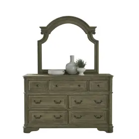 Liberty Furniture Industries Inc. 244n-br-dm Magnolia Manor Dresser And Mirror In Weathered Bisque