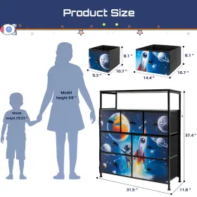 Loom Life 065019942005 Kids Dresser With 7 Drawers 2 Shelves Pockets Hook Fabric Storage Bedroom Pla #2 Loom Life 065019942005 Kids Dresser With 7 Drawers 2 Shelves Pockets Hook Fabric Storage Bedroom Pla #2