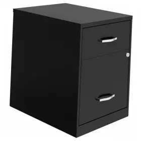 Nprvf218gabk Love Your Space 2 Drawer Locking Filing Cabinet Pre-assembled Steel Construction Low Black