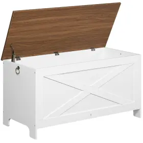 Scbz48101 Mahancris 39.4 Inch Toy Chest Sturdy Entryway Storage With Safety Hinges Retro
