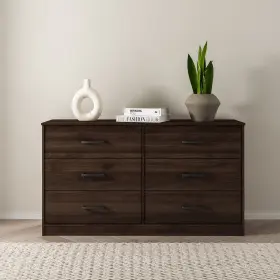 Ms15013489716wa Mainstays Ardent 6 Drawer Dresser Dark Walnut