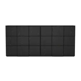 Dr1562-2 Manhattan Comfort Clive Mid-century Modern 72 Inch Dresser In Black And Gold 6-drawer