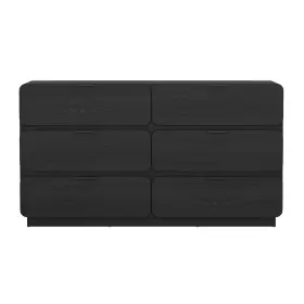Dr1606-2 Manhattan Comfort Chrystie Contemporary Modern 60 Inch Dresser In Black 6-drawer