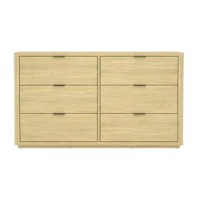 Dr1607-1 Manhattan Comfort Evalyn Modern 60 Inch Dresser In Natural 6-drawer