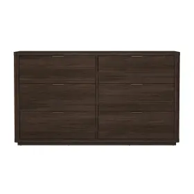Dr1607-2 Manhattan Comfort Evalyn Modern 60 Inch Dresser In Brown 6-drawer