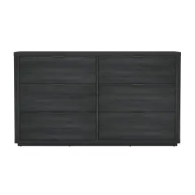 Dr1607-3 Manhattan Comfort Evalyn Modern 60 Inch Dresser In Charcoal Gray 6-drawer