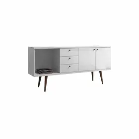 S-1010451 Manhattan Comfort Utopia Modern Wide Dresser 3 Drawers White Gloss Maple Cream Engineered Wood S-1010451 Manhattan Comfort Utopia Modern Wide Dresser 3 Drawers White Gloss Maple Cream Engineered Wood