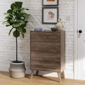 Ddbr-1404-1 Manufacturing Ltd. Milo Mid-century Modern 4 Drawer Chest Of Drawers Contemporary Bedroom Furni