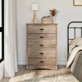 Ddc-3345 Manufacturing Ltd. Salt Spring Rustic 5-drawer Tall Dresser For Bedroom Farmhouse Chest Of #2