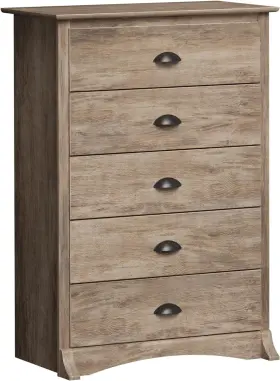 Ddc-3345 Manufacturing Ltd. Salt Spring Rustic 5-drawer Tall Dresser For Bedroom Farmhouse Chest Of
