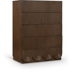 334brown-ch Meridian Furniture Scallop Brown Chest