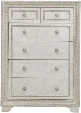 Hmif29830cr Meridian Hmif29830 Camila 42 Inch W 5 Drawer Ash And Rubberwood - Off White