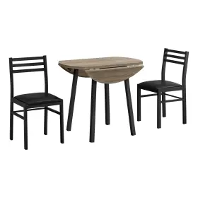 I-1003 Monarch Specialties Dining Table Set 3pcs Small 35 Inch Drop Leaf Kitchen M I-1003 Monarch Specialties Dining Table Set 3pcs Small 35 Inch Drop Leaf Kitchen M