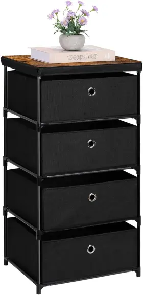 Mooace 313036934998 Small 4-drawer Fabric Storage Dresser Organizer Unit