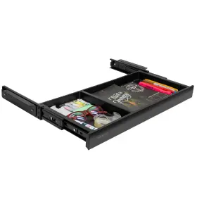 Mi-7294blk Mount-it Under Desk Drawer Organizer With 2 Compartments Shallow Low-profil