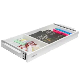 Mi-7294wht Mount-it Under Desk Drawer Organizer With 2 Compartments Shallow Low-profil