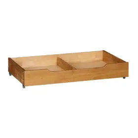 Musehomeinc 815319026210 Solid Wood Under Bed Storage Drawer With 4-wheels For Bedroom Wooden
