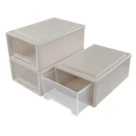 6867-a Neadas 6 Quart Plastic Stacking Storage Drawer Unit 3 Packs