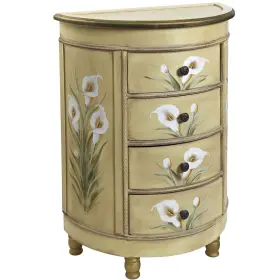 7013 Nearly Natural Antique Accessory Table With Calla Lily Floral Art #3