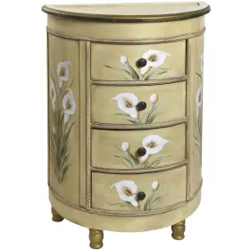 7013 Nearly Natural Antique Accessory Table With Calla Lily Floral Art