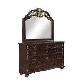 B1754-050 New Classic Furniture Maximus Solid Wood Dresser In Madeira Brown