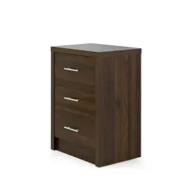 109968 Noble House Chest Of Drawer 30.25 Inch X 21.75 Particle Board 3-drawer Walnut Brown