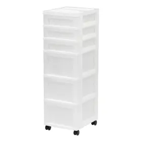 585008 Nobrand 6-drawer Plastic Storage Cart With Organizer Top And Wheels Clear/white 585008 Nobrand 6-drawer Plastic Storage Cart With Organizer Top And Wheels Clear/white