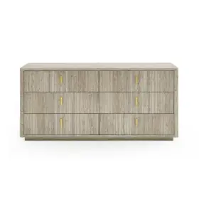 80244 Nova Domus Roma - Modern Faux Travertine Gold Dresser