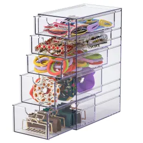 Noverlife P23360-nl-us Clear Containers For Hair Accessory Organizing Plastic