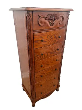 207592 Oakwood Interiors Lingerie Dresser Chest Seven Cedar Drawers Fine Oak Furniture