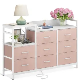 Odk 850050098706 Dresser With Charging Station 52-inch Long For Bedroom 8 Storag Odk 850050098706 Dresser With Charging Station 52-inch Long For Bedroom 8 Storag