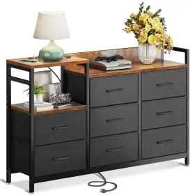 Spcb02010156usdf-1 Odk Dresser With Charging Station 52-inch Long For Bedroom 8 Sto