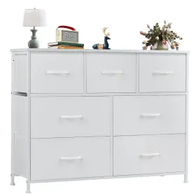 Ann-7dr-wh Olixis Dresser For Bedroom 7 Storage Drawers Wide Fabric Closet Chests Organizer T