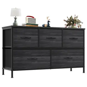 Cab-5bc-bkwd Olixis Dresser For Bedroom With 5 Drawers Wide Chest Of Fabric Dre