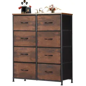 Oln-8bc-rt Olixis Dresser For Bedroom 8 Storage Drawers Tall Large Fabric Tower Organ
