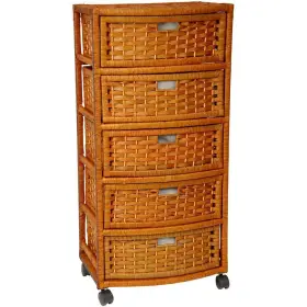 Jh09-051-5-hon Oriental Furniture Accent Cabinets 37.5 Inh Particle Board With 5-drawer Honey #2