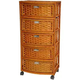 Jh09-051-5-hon Oriental Furniture Accent Cabinets 37.5 Inh Particle Board With 5-drawer Honey