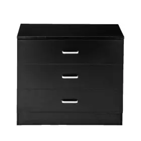 Outopee 313032526517 3-drawer Black Chest Of Drawers 26 Inch W X 13 In D 22 H