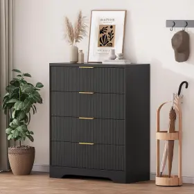 Patikuin A9v-ktfk-zq0-vg5zs5yf7iiu 4 Drawer Dresser For Bedroom Modern Chest Of Drawers With Waveform