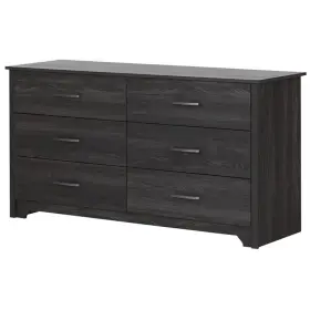 Pr-4753-1703705 Pemberly Row Modern / Contemporary 6 Drawer Dresser In Gray Oak