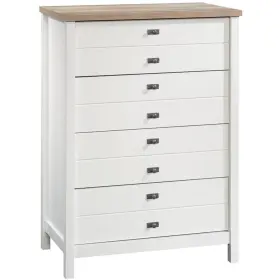 Pr-4753-1922452 Pemberly Row Engineered Wood 4 Drawer Chest In Soft White And Lintel Oak