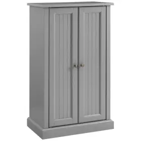 Pr-4753-2390289 Pemberly Row Wood Accent Cabinet With Doors In Distressed Gray