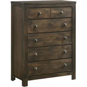 Pr-4753-2470532 Pemberly Row Contemporary Solid Wood Bedroom Chest In Rustic Gray/brown