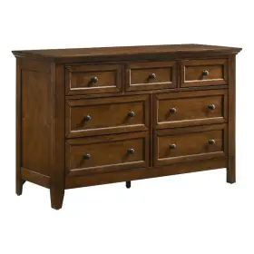 Pr-4753-2669099 Pemberly Row 7-drawer Transitional Birch Veneer Wood Dresser In Brown