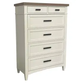 Pr-4753-2669816 Pemberly Row Contemporary 40 Inch W Bedroom 6 Drawer Chest In White