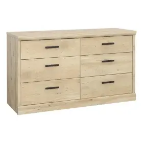 Pr-4753-2710038 Pemberly Row Modern Engineered Wood 6 Drawer Dresser In Prime Oak