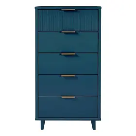 Pr-4753-2744196 Pemberly Row Modern Tall And Narrow Engineered Wood Dresser In Blue