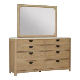Pr-4753-2824524 Pemberly Row 8 Drawer Traditional Wood Dresser And Mirror In Natural