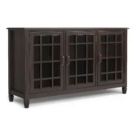 Pr-4753-2840795 Pemberly Row Wood 60 Inch Wd Traditional Storage Cabinet Buffet - Chestnut Brown